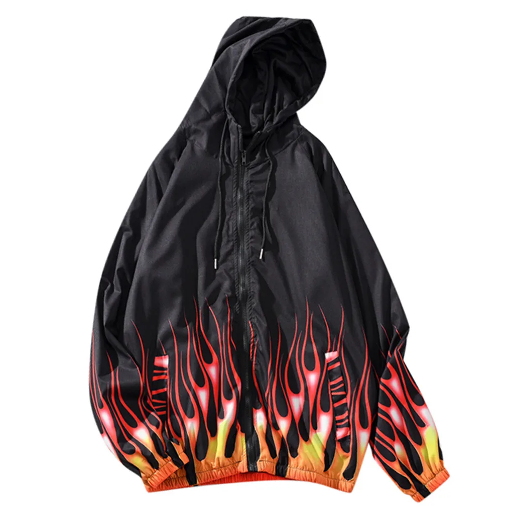 Красный CHAMSGEND Men's Print Jacket Jacket Outdoor Casual Long Sleeve Fashion Comfort Joker Dirty Jacket - Цвет: Красный