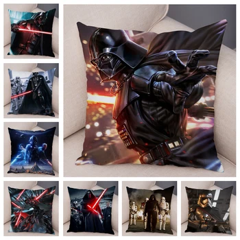 

Star Wars Pillow Case Covers Darth Vader Cushion Cover for Sofa Home Decor American Classic Movies Super Soft Plush Pillowcase