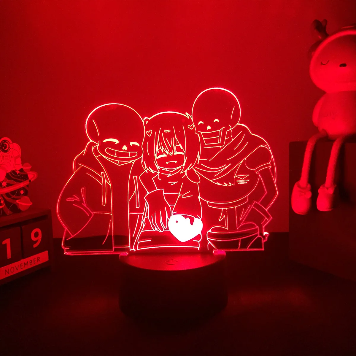 Hot Game Undertale 3d lamp Chara and Papyrus LED night light for kids Birthday Gift Room Decor Xmas Gift night lamp for bedroom wall