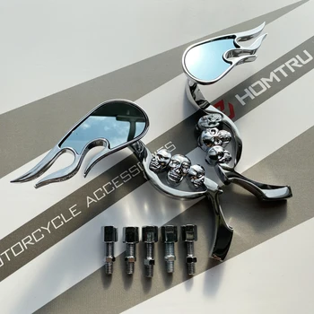

Free Shipping Mini Side Mirror Case For Harley Davidson Sportster Dyna Softail Crusiers Chrome