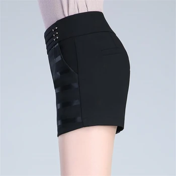 

Woman Plus Size Summer Elastic Waist High Loose Jacquard Wide Leg Shorts Female Spring Autumn Oversized Loose Flare Shorts