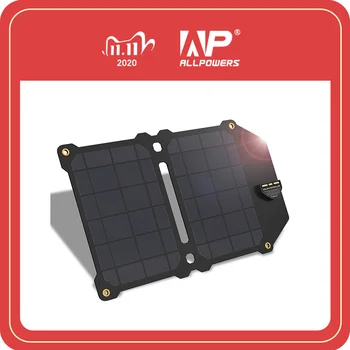 

ALLPOWERS 5V14W Solar Charger Dual USB Panel Foldable Power Bank for Smartphones