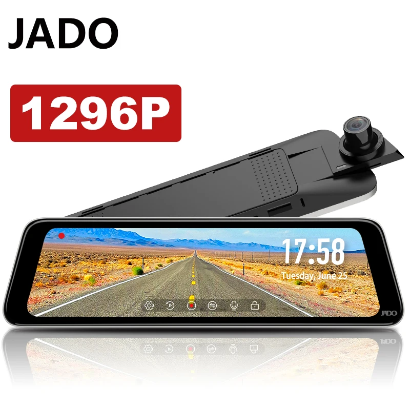 JADO G830 10 дюймов 1296P автомобильный Камера Dash Cam 24 часа мониторинг парковки