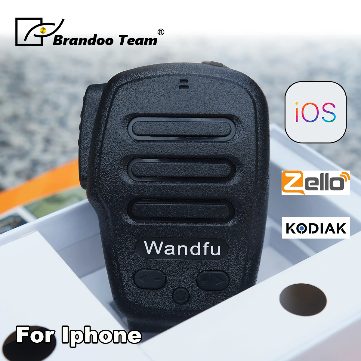 Bluetooth PTT рация ручной микрофон Микрофон и динамик поддержка Zello Kodiak grouptalk