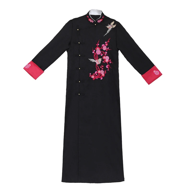 Традиционный мужской вышитый Qipao древний стиль Изысканный Мужской жених свадебное платье Классический свадебное платье Ципао для мужчин