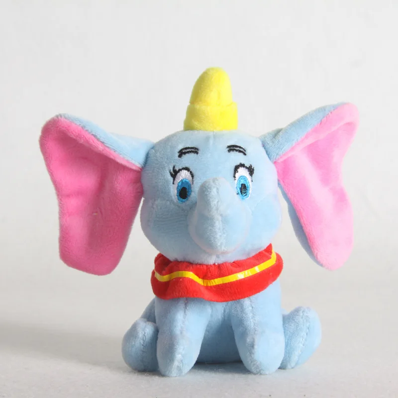 1 шт. 15-25 см милая плюшевая игрушка Dumbo кукла клипсы в виде слона кулон брелок мягкие животные игрушки для детей рождественские подарки для детей - Цвет: Blue 15cm