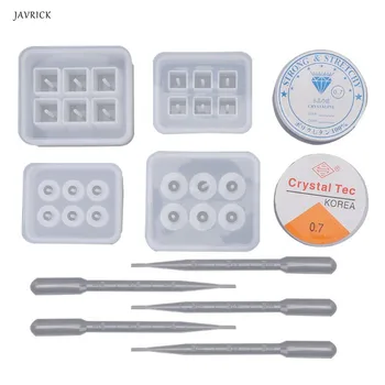 

1 Set UV Resin Epoxy Mold Set with Holes for Jewelry Polymer Clay Soap Making Gem Handmade Items DIY Material