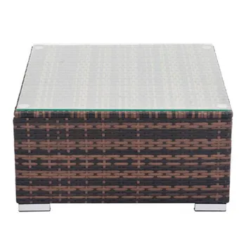 

[us-w] YF Brown Gradient Rattan Tea Table Coffee Table