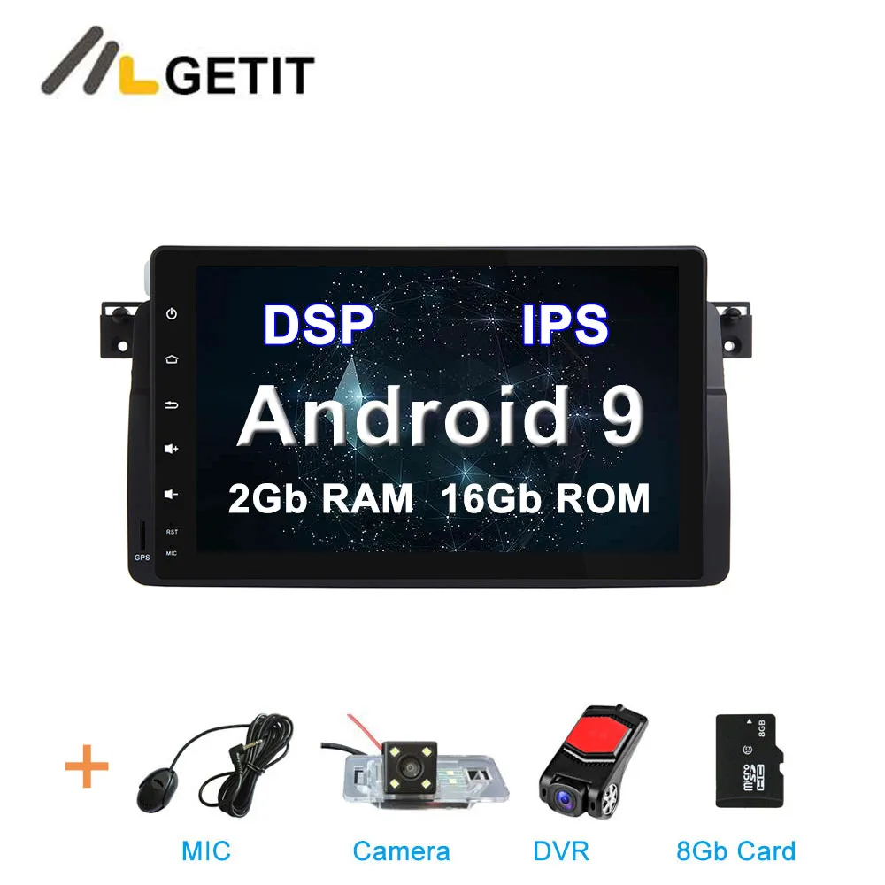 DSP ips 64G Автомобильный DVD стерео Мультимедиа Радио Android 10 для BMW E46 M3 с WiFi BT gps навигацией - Цвет: DSP 2G CAM DVR SD