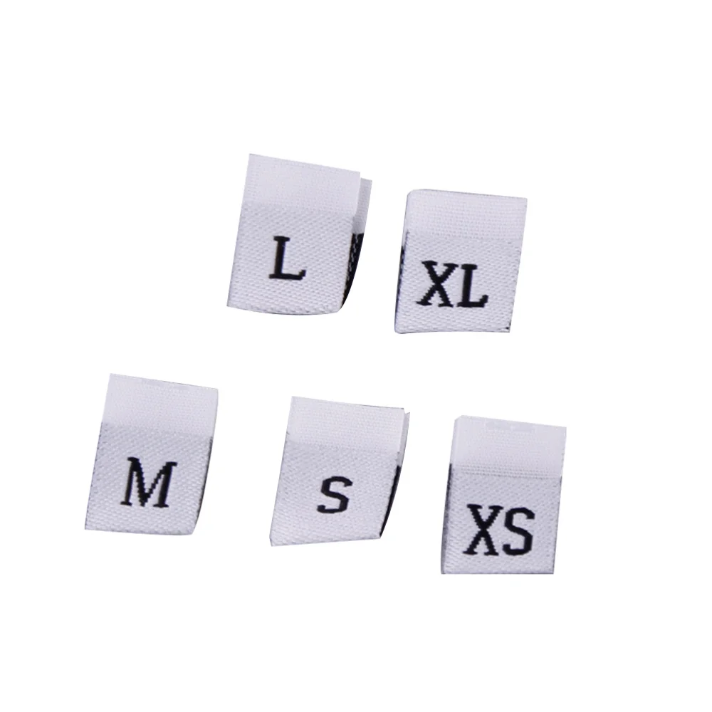 Clothes Size Labels Folded Cloth Labels General Woven Size Mark Practical Clothing Store Home Use 500PCS clothing labels garment labels