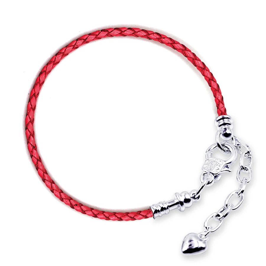 Woven Leather Bracelets 11 Colors Fit Original Diy Beaded Bracelets For Women Men Boy Girls Child Bracelet Kids Jewelry SEIALOY bracelet jewelry