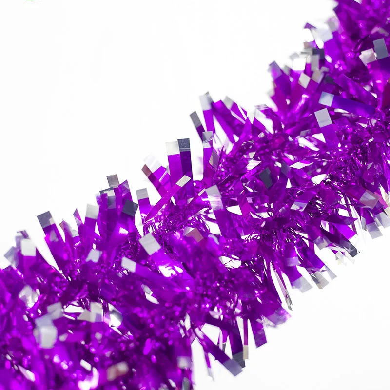 Purple 1 шт., 2 м, Рождественская гирлянда, зеленые рождественские вершины, ленты, украшения для рождественской елки, орнамент, тростниковая мишура, новогодние, вечерние, Navidad - Цвет: Purple