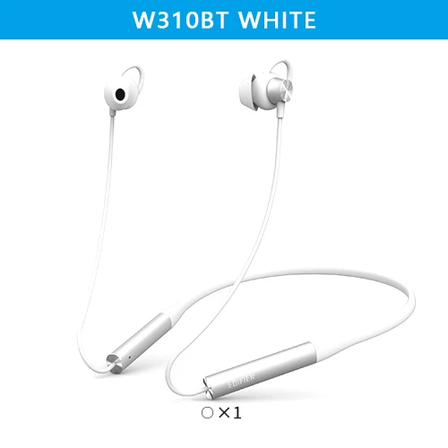 W310BT White EDIFIER W310BT Bluetooth V4.2 наушники до 8,5 часов воспроизведения IPX5 водонепроницаемые магнитные наушники Вибрация входящего вызова - Цвет: W310BT White