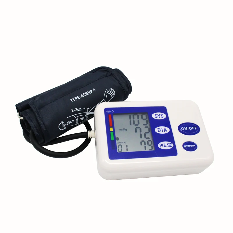 Arm кровяное давление оснащен автоматическим цифровым ЖК-дисплеем кровяное давление с адаптером монитор измеритель кровяного давления синий кровяное давление