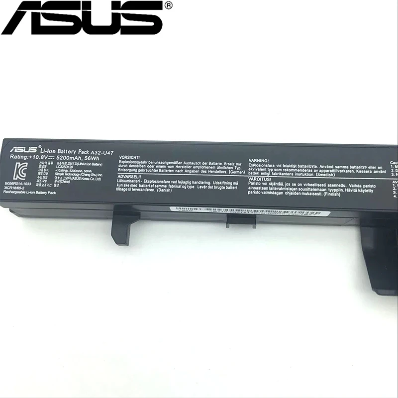 ASUS Original 5200mAh A32-U47 for Asus U47 U47A Q400 Q400A Q400C R404 U47C U47V U47VC Series A41-U47 A42-U47 10.8V 56Wh