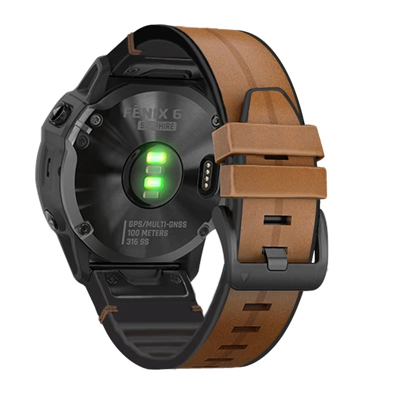Pulseira para Garmin Fenix 5x Plus 6x Pro 3hr 26 22 mm Faixa de Couro Sílica Liberação Rápida Forerunner 935 945 - Image 5