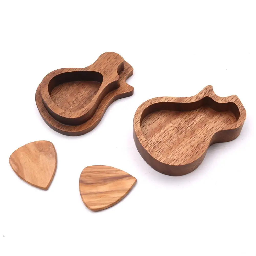

Guitar Pick Wearable Wooden Picks Guitar Bass Mandolin Banjo Ukulele Musical Instrument Accessories Boxed Suit Of Guitar Pick