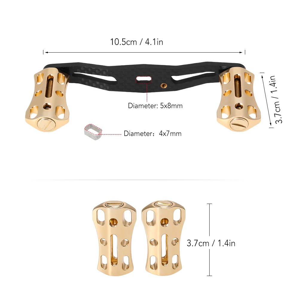 

Carbon Baitcasting Reel Rocking Handle Aluminum Alloy Handle Grips Fishing Reel Replacement Parts Fishing Accessory