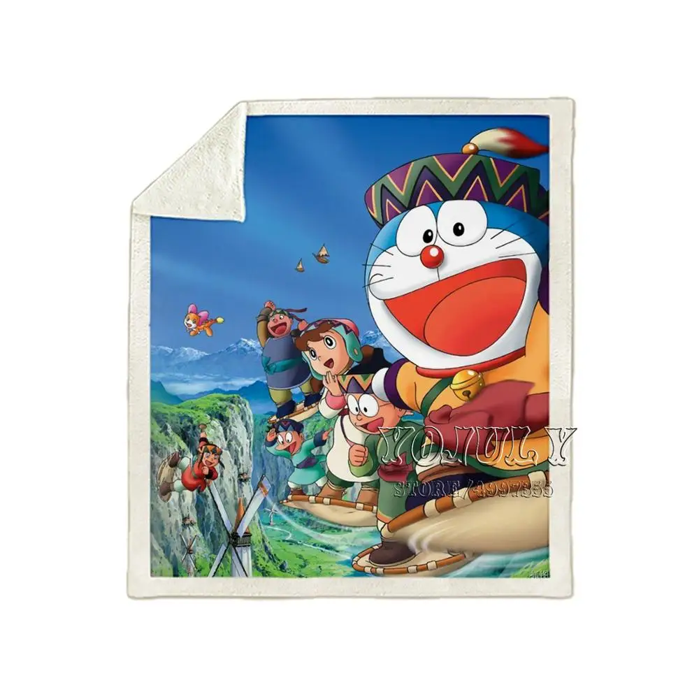 YOJULY bule Doraemon, Аниме Стиль, для детей и взрослых, 3D принт, одеяло, диване, пододеяльник, теплое постельное белье, модное офисное одеяло для короткого сна K05 - Цвет: 7
