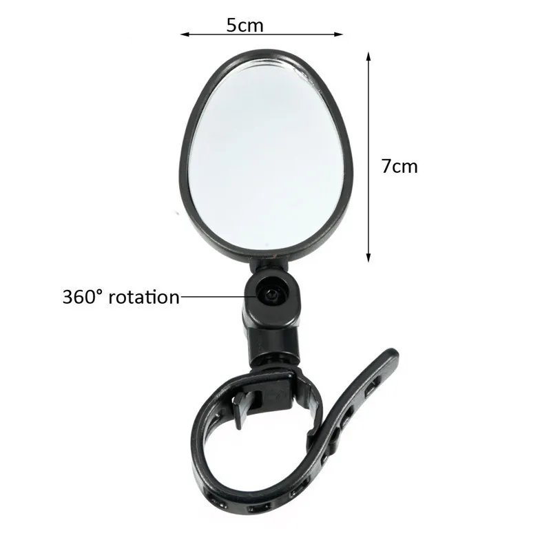 Bicycle Rearview Mirror Bicycle Mirror Wide-angle Convex Mirror Flat Rearview Mirror Riding Safe Rear View Mirror