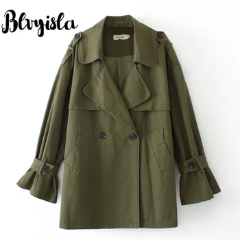 

Blvyisla 100kg Oversize Coat Female Vintage Style Punk Steam Trench Autumn Winter Thin Outwear Boyfriend Style Tops