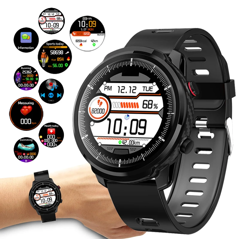 Цена L3 Смарт часы водонепроницаемые женские и мужские умные часы с круглым экраном сердечного ритма шагомер вызов сообщение напоминание Интелл...