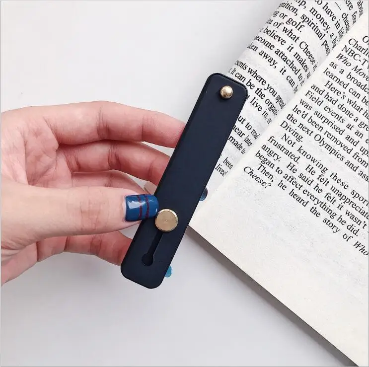 Силиконовый держатель для телефона, универсальный держатель для кольца на палец для iPhone, ремешок для браслета, защелкивающийся держатель, подставка, конфетный цвет, кронштейн - Цвет: black