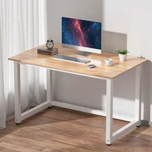 Rápido-envio moderno escritório mesa computador portátil mesa de estudo metal quadro de aço fácil assemable estação de trabalho de escritório em casa