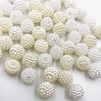 

50PCS 10MM Mix White/Beige ABS Loose Beads DIY Jewelry Accessories