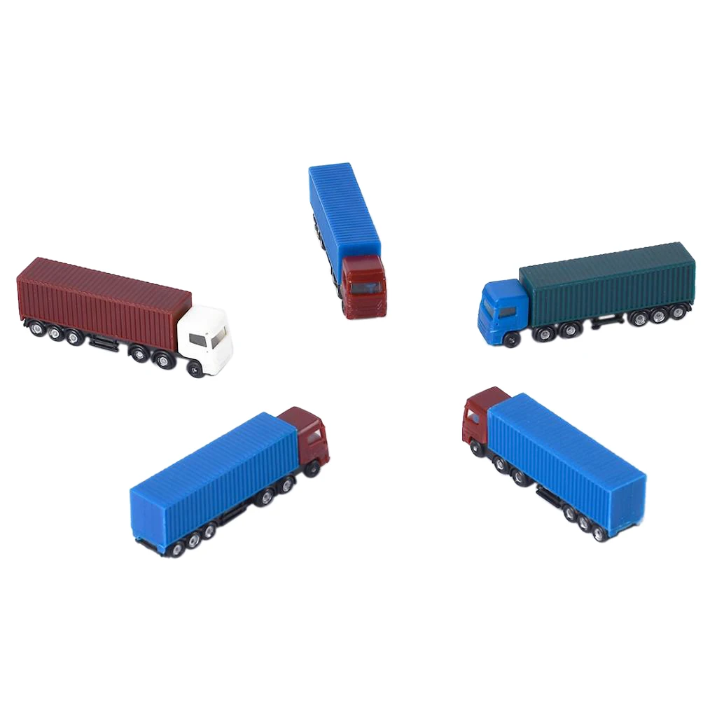 5pcs Model Cars Truck Architecture Building Train Layout Scale Z N 1/200