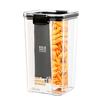 

Sealed Jar Transparent Plastic Kitchen Spice Food Storage Tank Household Grain Multi-Grain Storage Box 1300Ml