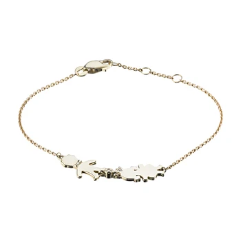 

Bracelet of yellow gold with diamonds e0301br10176200