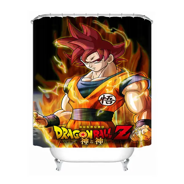 Индивидуализированный Жемчуг дракона Goku Душ Ванна занавес для ванной комнаты Mildewproof водонепроницаемый полиэстер различных размеров#0421-21-52 - Цвет: Shower Curtain