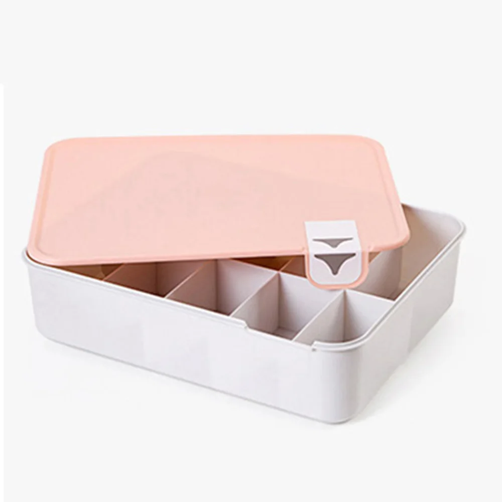 Storage Box Underwear Bra Sock Tie Organizer Home Dust-Proof Case With Lid Storage Box