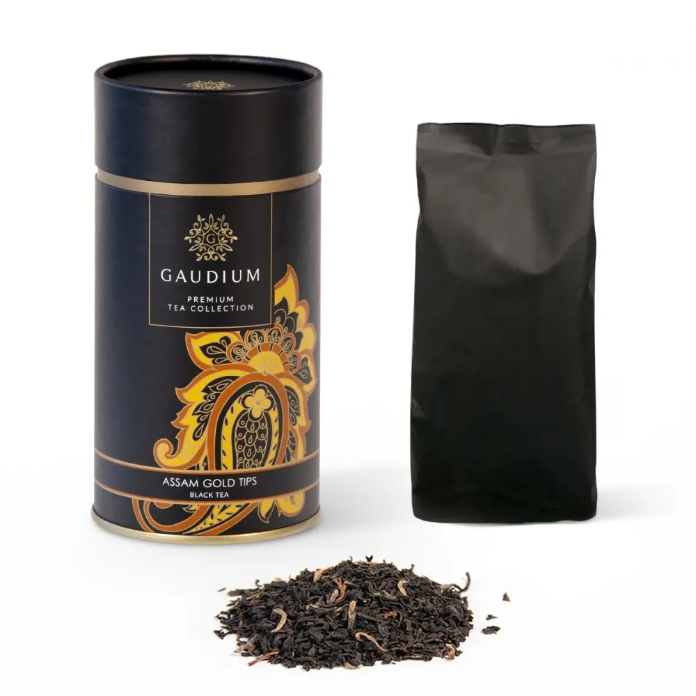 Чай Gaudium &quotAssam gold tips" черный листовой 100 гр | Продукты