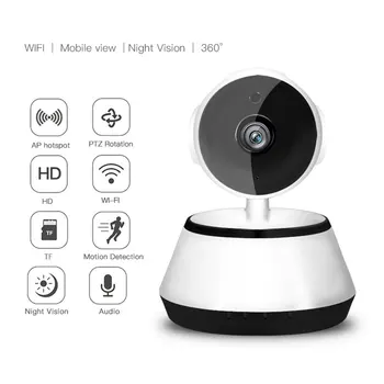 

Home Security V380 2.1mm Lens 720P Wireless Mini WIFI Night Vision Smart IP Camera Surveillance Camera Monitor