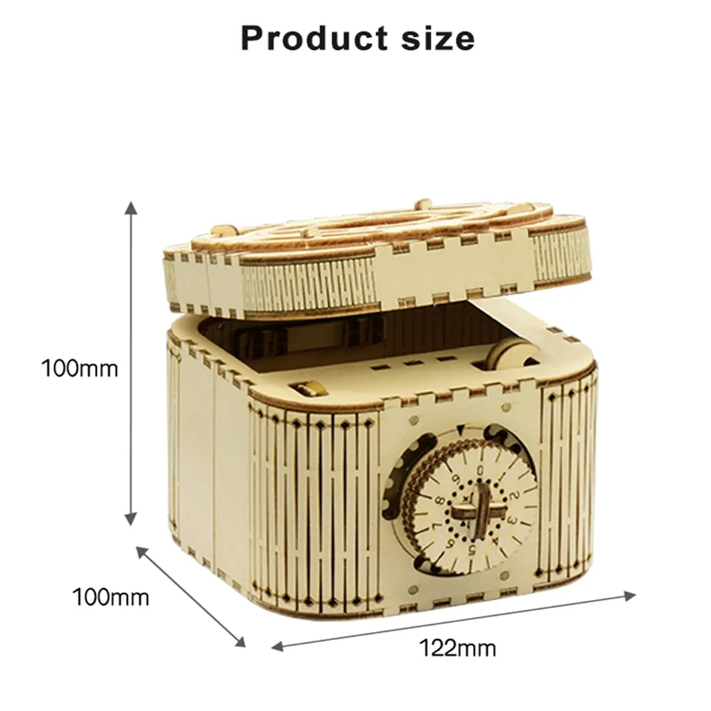 DIY музыкальная шкатулка 3D креативная шкатулка для сокровища Музыкальная шкатулка деревянная модель игрушки для подарок для взрослых и детей имитационная домашняя игрушка Juguetes#3