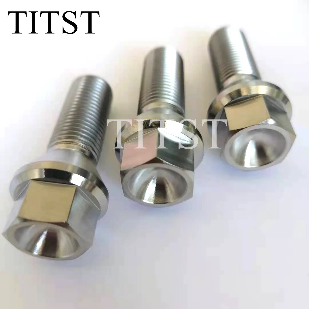 

Титановые болты TITST M14 * 28 мм (Pitch1.5mm) GR5 для автомобильных титановых колесных болтов