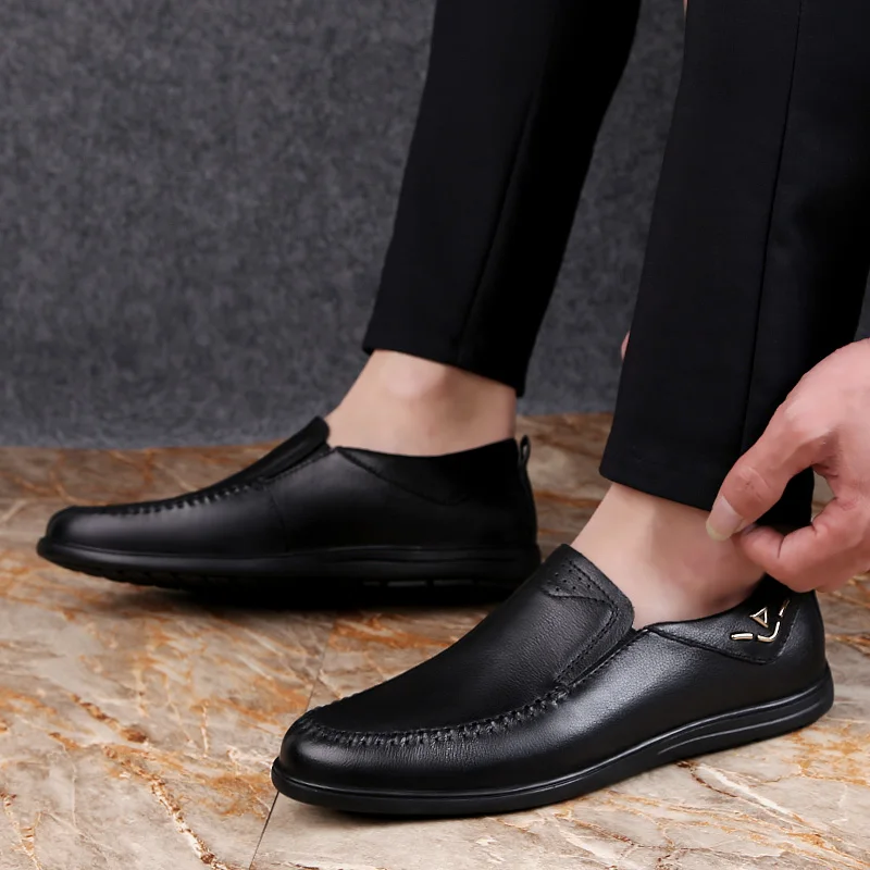 

Mens Dress Shoes Genuine Leather Luxury Wedding party Shoes slip on loafers Floral Print Men Flats Office Formal moccasins Shoes