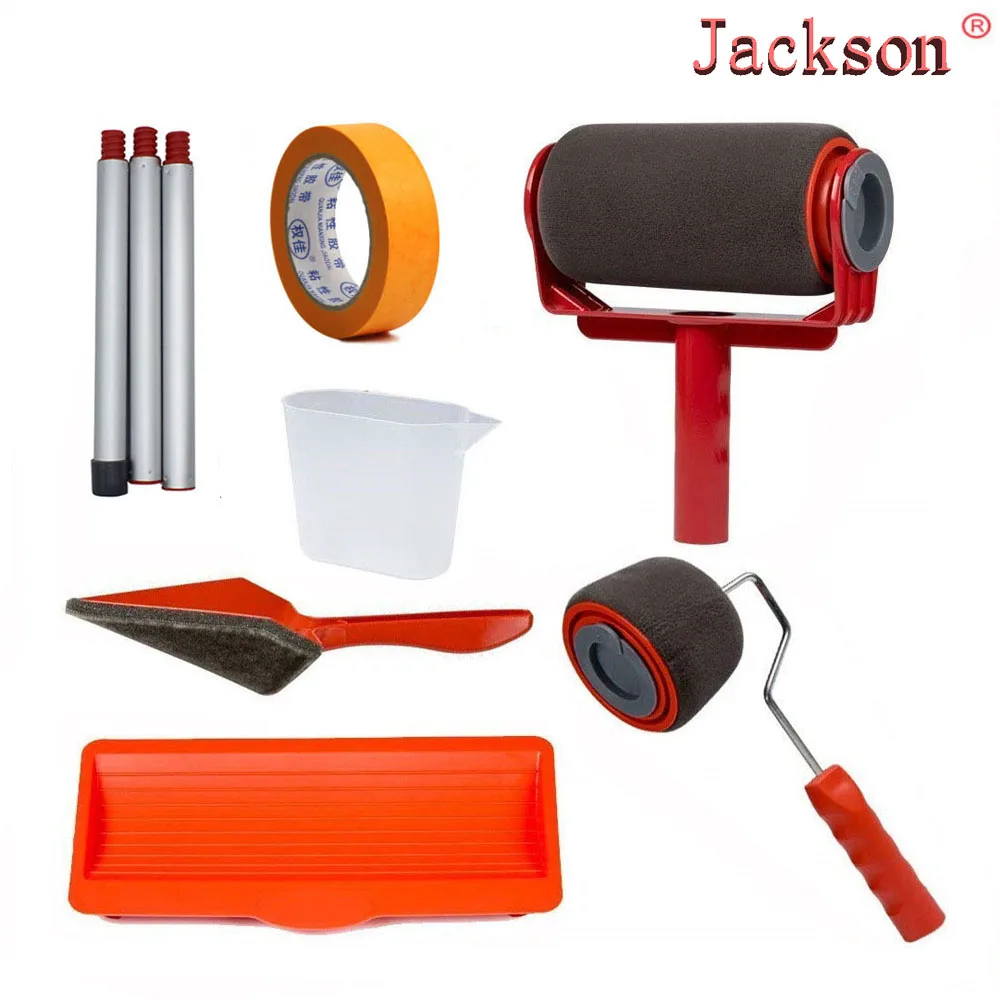 

2019 New arrival Seamless Paint Runner Pro Roller Brush Tool Flocked Edger Office Wall Painting Roller Paint Brush Paint Roller