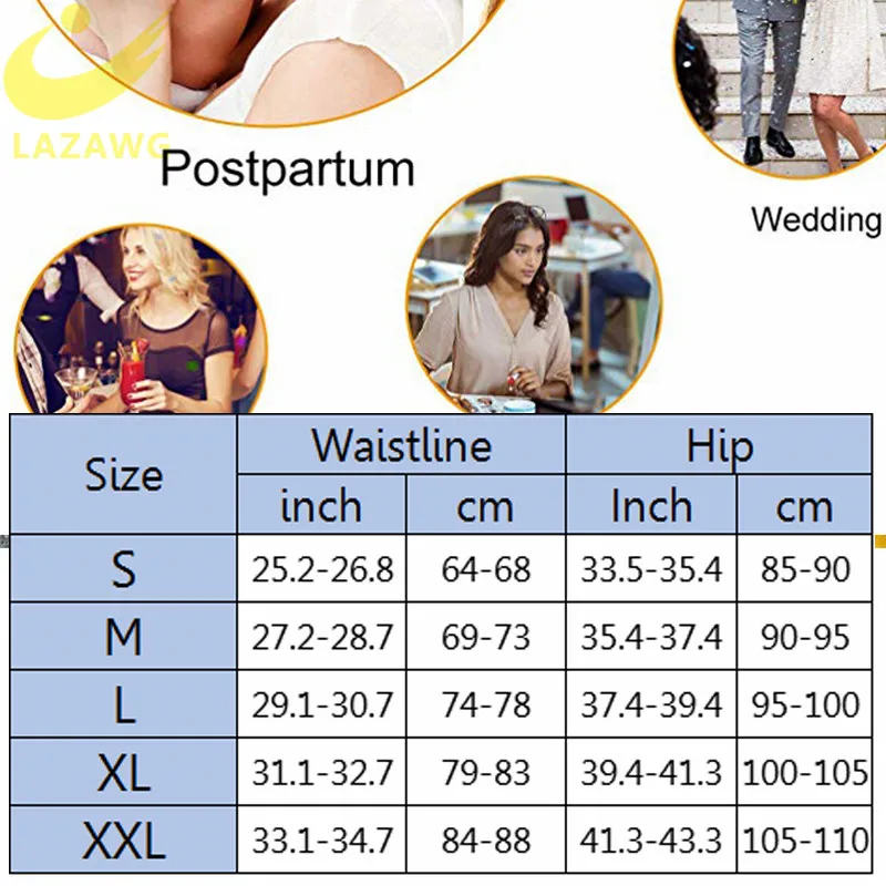 LAZAWG качество материал Высокая талия Корректирующее белье контроль тренера стринги трусики Корсет для поясницы Животик Стройнее сексуальные стринги трусики