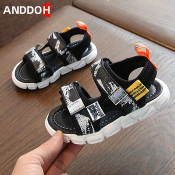 

Size 22-31 Children Open-toe Sandals Unisex Soft Bottom Casual Sandals Boys Anti-slippery Shoes Breathable Lightweight Shoes
