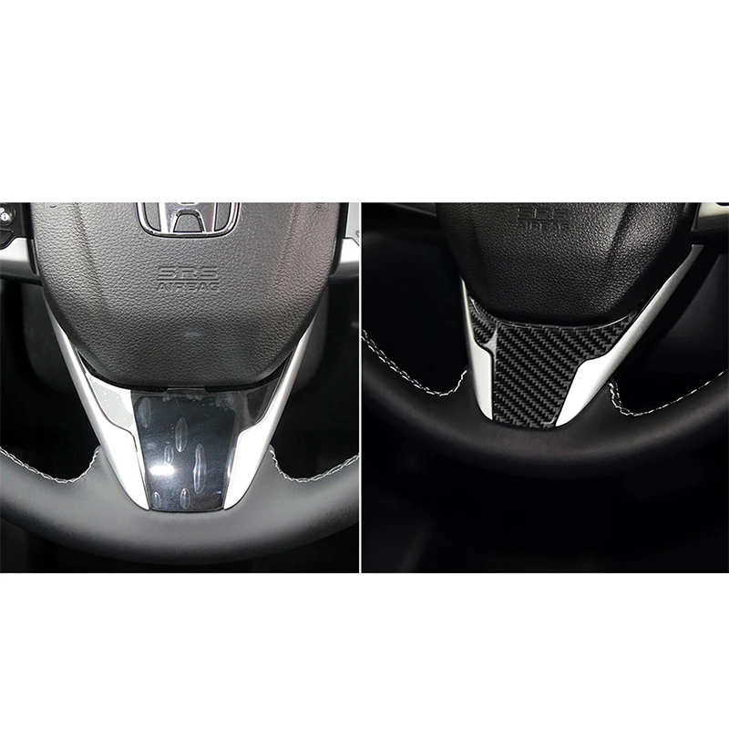 Углеродное волокно, эмблема на руль, 3D наклейки для автомобиля, Стайлинг для Honda Civic 10th Gen
