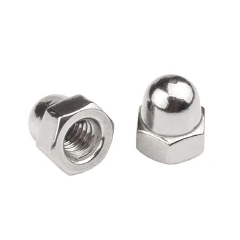

1/50pcs M3 M4 M5 M6 M8 M10 M12 M14 M16 304 A2-70 Stainless Steel Hex Hexagon Acorn Nut Cap Decorative Cover Semicircle Dome Nuts