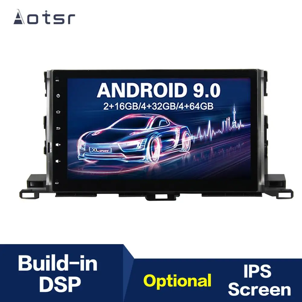 Автомобильный плеер с GPS-навигацией Android 9 4 + 64 ГБ DSP IPS головное устройство