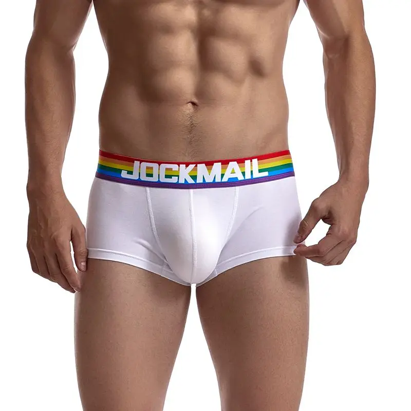 saxx briefs JOCKMAIL fashion cotton briefs shorts white low waist men's underwear rainbow belt boxer bikini briefs