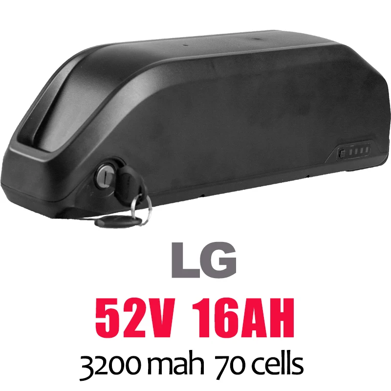 52V16AH Ebike LG литиевая батарея 48 в 52 в 21 Ач 23.8ач для Bafang BBS02 BBSHD мотор электрический велосипед литий-ионный аккумулятор ebike чехол для батареи - Цвет: 52V16AH