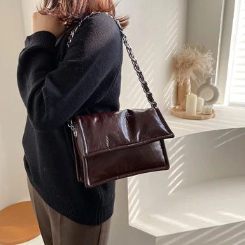 

High Quality Women Small Chain Pu Leather Messenger Bags Fashion Designer Ladies Shoulder Bag Casual Crossbody Bags for Women