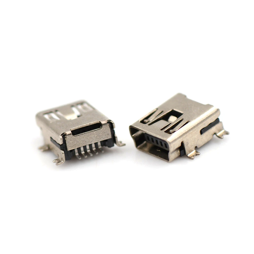 ZLinKJ оптовая продажа 10 шт./лот Mini Usb разъем USB 5pin сиденье Джек четыре ноги 5P вставки