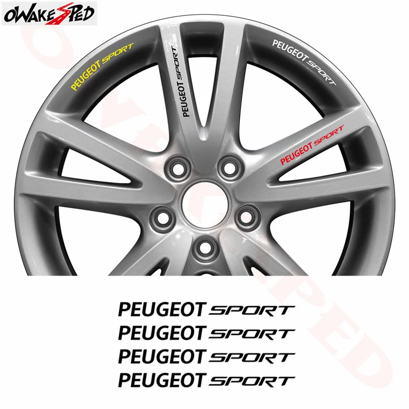 

Car Styling For Peugeot Sport Doorknob Temp Brake Caliper Sticker Rims Alloy Wheels Decor Decal For Peugeot 208 307 206 308 2008